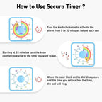 Secura 60-Minute Visual Timer, 7.5 Inch Magnetic Rainbow Countdown Timer - Image 3