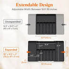 Lifewit Silverware Drawer Organizer, Expandable Utensil Tray - Image 4