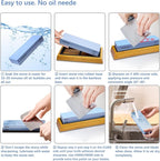 Intelitopia Complete Knife Sharpening Stone Set – Dual Grit Whetstone 400/1000 - Image 4