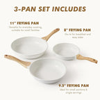 SENSARTE Nonstick Frying Pan Skillets, Healthy Cookware Chef's Pan, PTFE & PFAS - Image 3