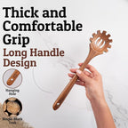 PriorityChef Premium Wooden Pasta Spoon - Image 3