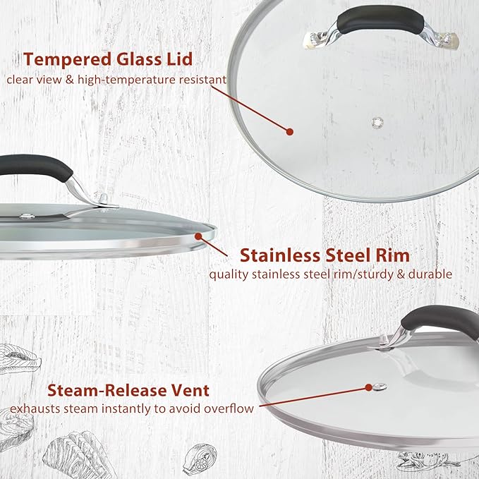 12 Inch Tempered Glass Pot Lid Compatible - Image 3