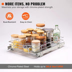 VEVOR 12.5"Wx16.5"Dx3.5"H Pull Out Cabinet Organizer, Heavy Duty Slide Out - Image 4