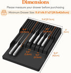 Lifewit Magnetic Drawer Knife Organizers Insert, Kitchen Plastic In Drawer - Image 2