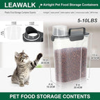 LEAWALK 5Lbs Airtight Cat Dog Food Storage Container - Image 3