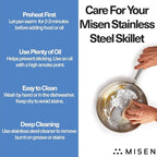 Misen 5-Ply Stainless Steel 12" Frying Pan - Image 9