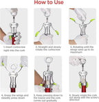 IPOW Wine Opener, Zinc Alloy Wine Bottle Opener, Wing Corkscrew Heavy Duty - Image 7