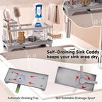 VOOWO Sponge Holder for Kitchen Sink, Compact Sink Caddy - Image 4