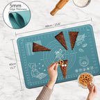 Silicone Pastry Mat 24" x 16" Extra Thick Non Stick Baking Mat - Image 3