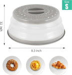 8.3inch Collapsible Microwave Food Cover, Splatter Guard, Vented Microwave Lid - Image 2