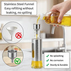 Olive Oil Dispenser for Kitchen, 4 Pack 10oz/300 ML Cooking Oil and Vinegar - Image 6