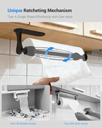 Paper Towel Holder Under Cabinet, One-Handed Tear, Wall Mount, Paper Roll Holder - Image 2