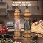 Wooden Salt and Pepper Grinder Set - Image 3