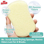Mr. Scrub Sponges Kitchen Scrub Dish Sponge Scouring Pad, 6 Pack Cleaning Brush - Image 2