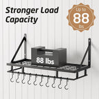 KES 24 Inch Kitchen Pot Pan Rack Wall Mounted Hanging Storage Organizer Wall - Image 3