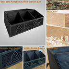 Coffee Station Organizer, Rustic Countertop Coffee Bar Accessories, 4 - Image 3