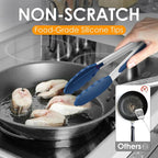HOTEC Premium Stainless Steel Locking Kitchen Tongs - Image 3