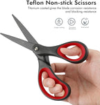 LIVINGO 2 Pack 8" Titanium Non-Stick Scissors, Professional Stainless Steel - Image 4