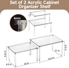 Clear Kitchen Cabinet Organizer, Acrylic Shelves - Image 3