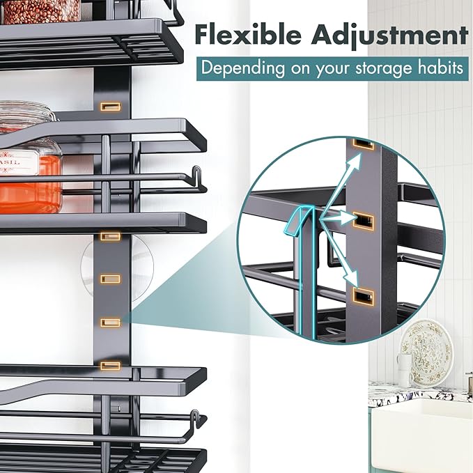 Eastherry Over The Door Pantry Organizer，6-Tier Over The Door Organizer - Image 6