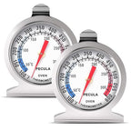 Oven Thermometer 2 Pack 50-300°C/100-600°F, Oven Grill Fry Chef Smoker by PECULA