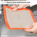 Square Silicone Baking Mats for 10 Inch Cake Pan, 9.65"Square Food Grade - Image 3