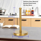 Paper Towel Holder Stand with Sturdy Base Fits Standard and Jumbo Sized Paper - Image 6