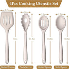 LIANYU 4Pcs Kitchen Utensils Set, Food-Grade Silicone Cooking Utensils - Image 2
