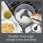 Tovolo Flex Core Silicone Ladle BPA Free Charcoal Gray Deep Silicone Soup Ladle - Image 3