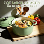 Umite Chef Enameled Cast Iron Dutch Oven-7QT Pot - Image 3