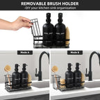 Dish Soap Dispenser for Kitchen, 16.9 fl oz Black Hand and Dish Soap Dispenser - Image 5