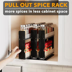 SpaceAid Bamboo Pull Out Spice Rack Organizer - Image 5