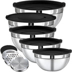 8PCS Mixing Bowls with Lids Set by Boskermeal