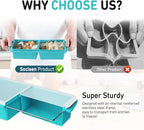 Silicone Freezer Tray with Lid Soup Freezer Container Molds with Steel - Image 4