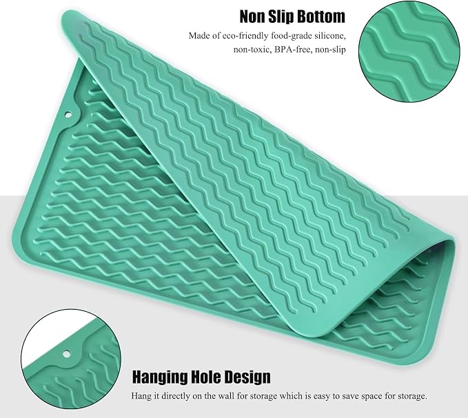 Large 14" x 11" Silicone Dish Drying Mat - Image 4