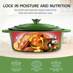 5.5 Quart Oval Enameled Cast Iron Dutch Oven Pot - Image 5