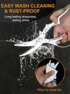 2 Pack Kitchen Shears, Heavy Duty Poultry Shears - Image 7