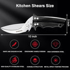 Heavy Duty Poultry Shears Meat Cutting Dishwasher Safe and Food Stainless - Image 4