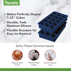Tovolo Silicone Ice Cube Tray Deep Indigo Pack of 2 BPA Free Ice Tray Mold - Image 3