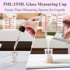Ackers 4-Piece Glass Measuring Cup Set, Borosilicate Beaker Style Nesting - Image 2