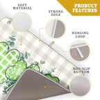 Giwawa Patrick Dish Drying Mat for Kitchen Green Clovers Grey Buffalo Plaids - Image 4