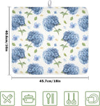 Spring Summer Hydrangea Dish Drying Mat - Image 2