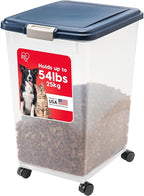 IRIS USA Dog Food Storage Container, Attachable Wheels, by IRISUSA