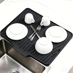 Silicone Dish Drying Mat for Kitchen Counter Sink, Non-Slip dish drying Pad by AYDRBMG