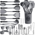 Kikcoin 43Pcs Large Kitchen Utensils Set by Kikcoin