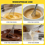 NileHome Mini Whisks Stainless Steel Whisk Set 7" 9" 11"Kitchen Small Wisk - Image 6