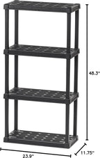 IRIS USA 4-Shelf Light Duty Plastic Storage Shelves, 200lb Capacity, Medium - Image 9