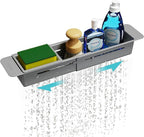 NiHome Extendable Over Sink Kitchen Organizer, Small Telescopic Brush Storage by NiHome