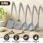 5Pcs Silicone Cooking Utensils Set, Heat Resistant Kitchen Tools Include - Image 4
