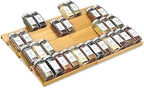 Spice Drawer Organzier, 4 Tiers- 8Pcs Bamboo Spice Rack Tray Insert by KitHero